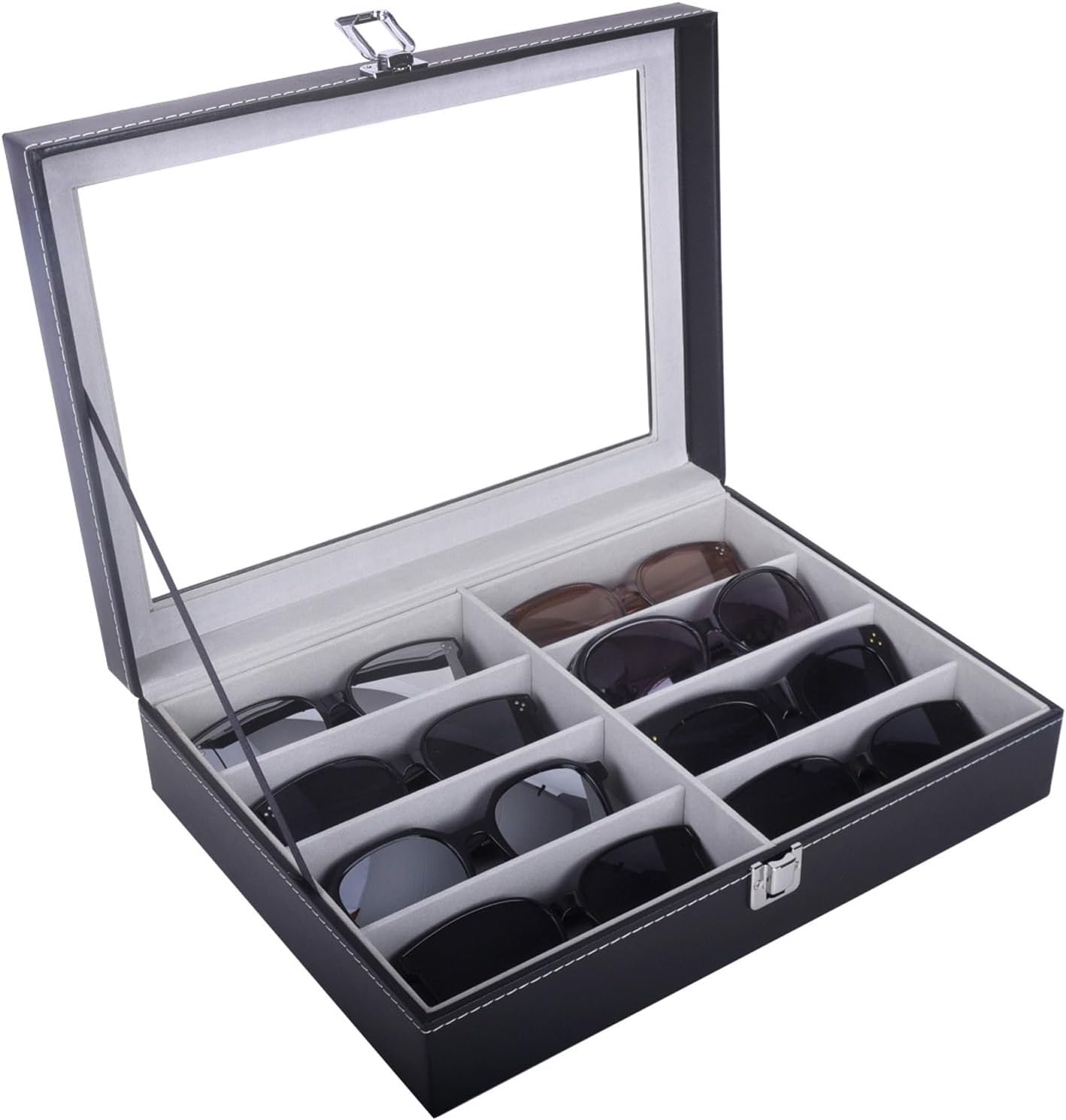 Leather 8 Piece Eyeglasses Storage