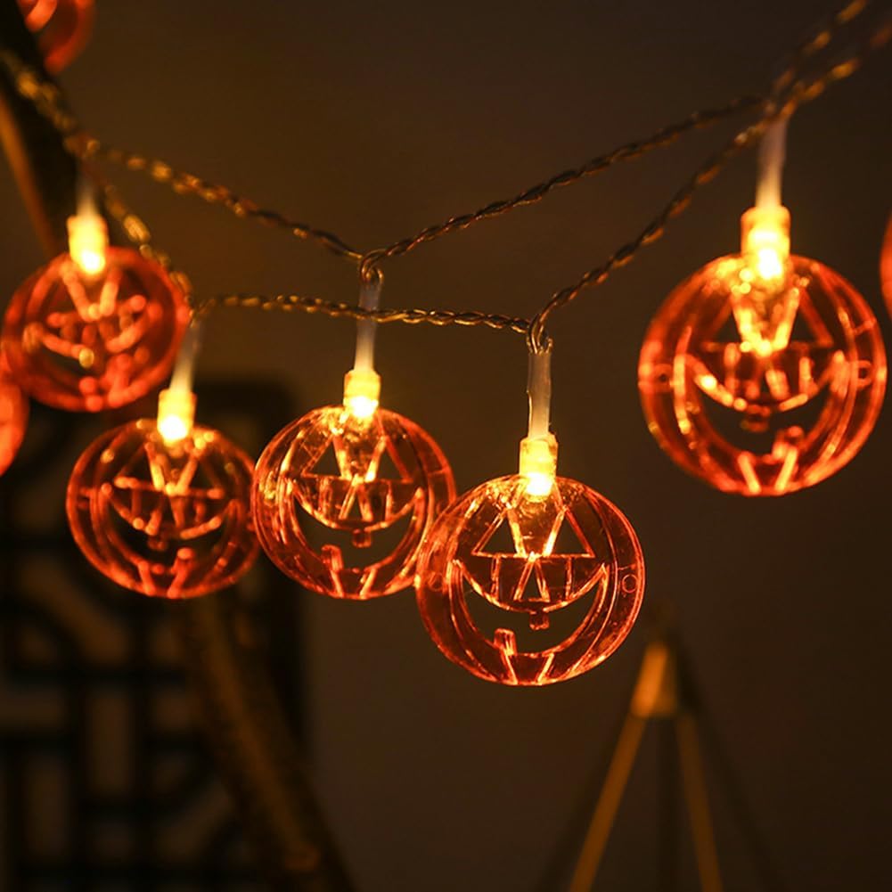 Halloween Pumpkin String Lights 20 LED 3M Battery Fairy Lights Decor