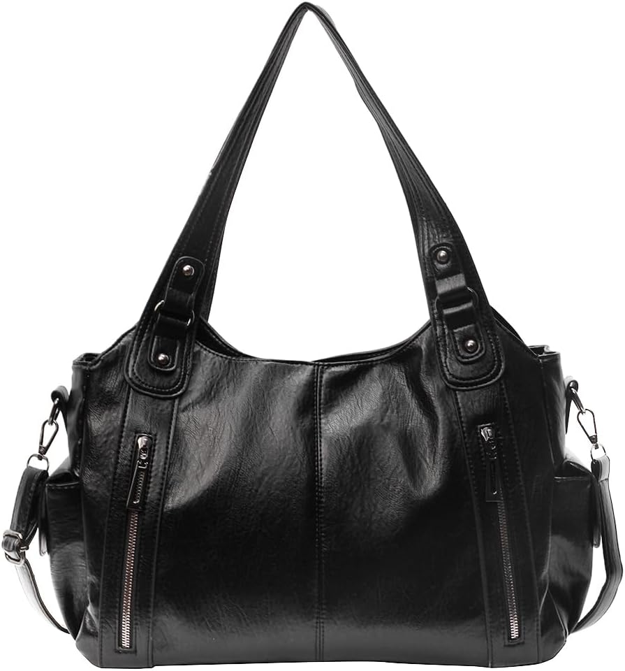 Vegan Leather Slouchy Hobo Bag