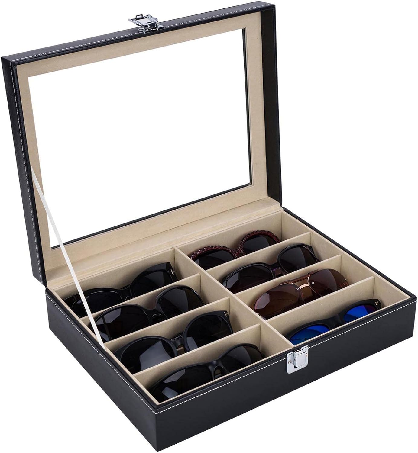Leather 8 Piece Eyeglasses Storage