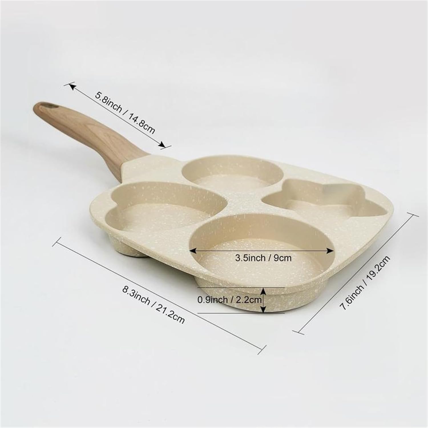 4-Cup Multi-Functional Non-Stick Egg Frying Pan – Star-Shaped Design