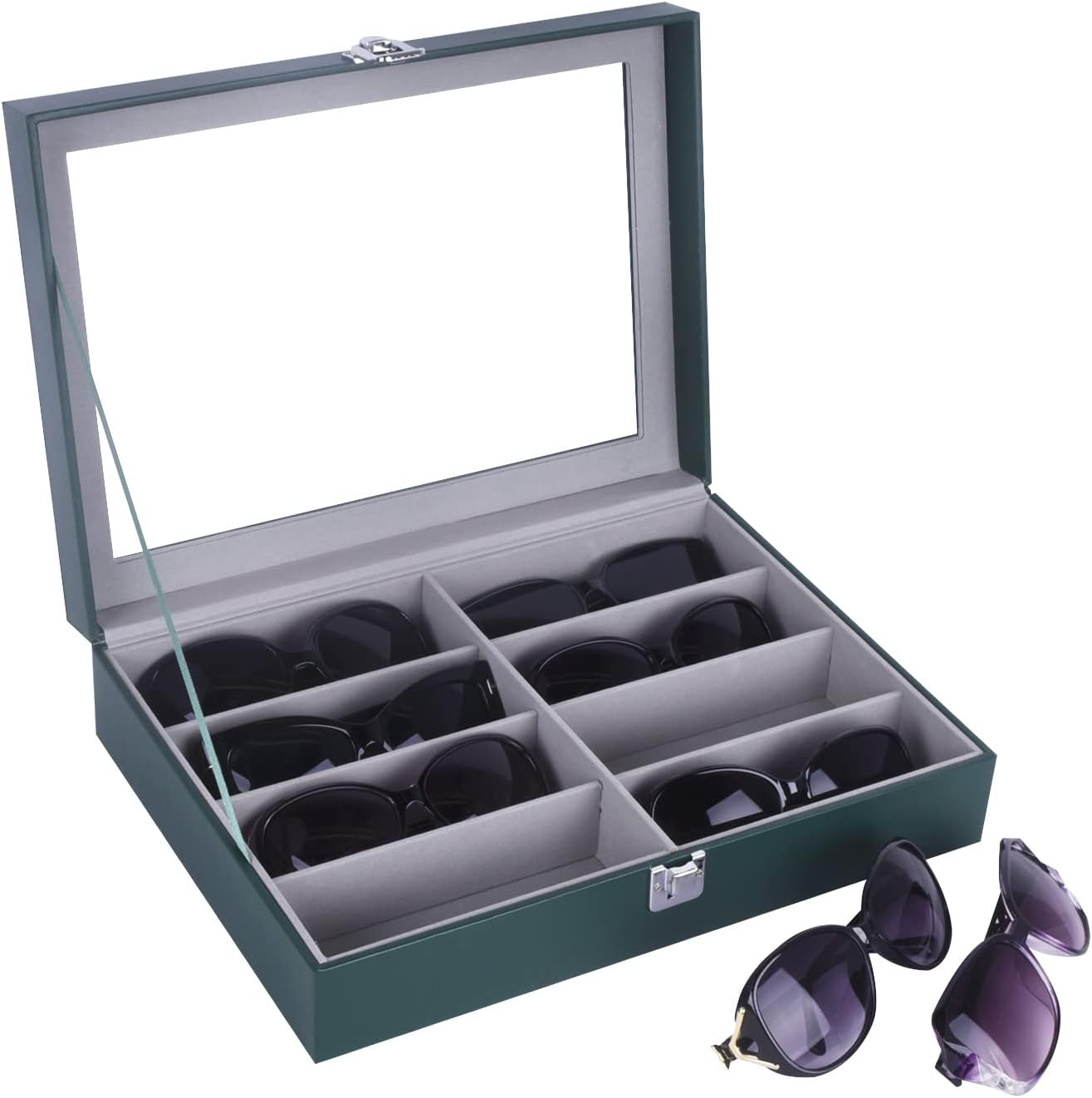 Leather 8 Piece Eyeglasses Storage