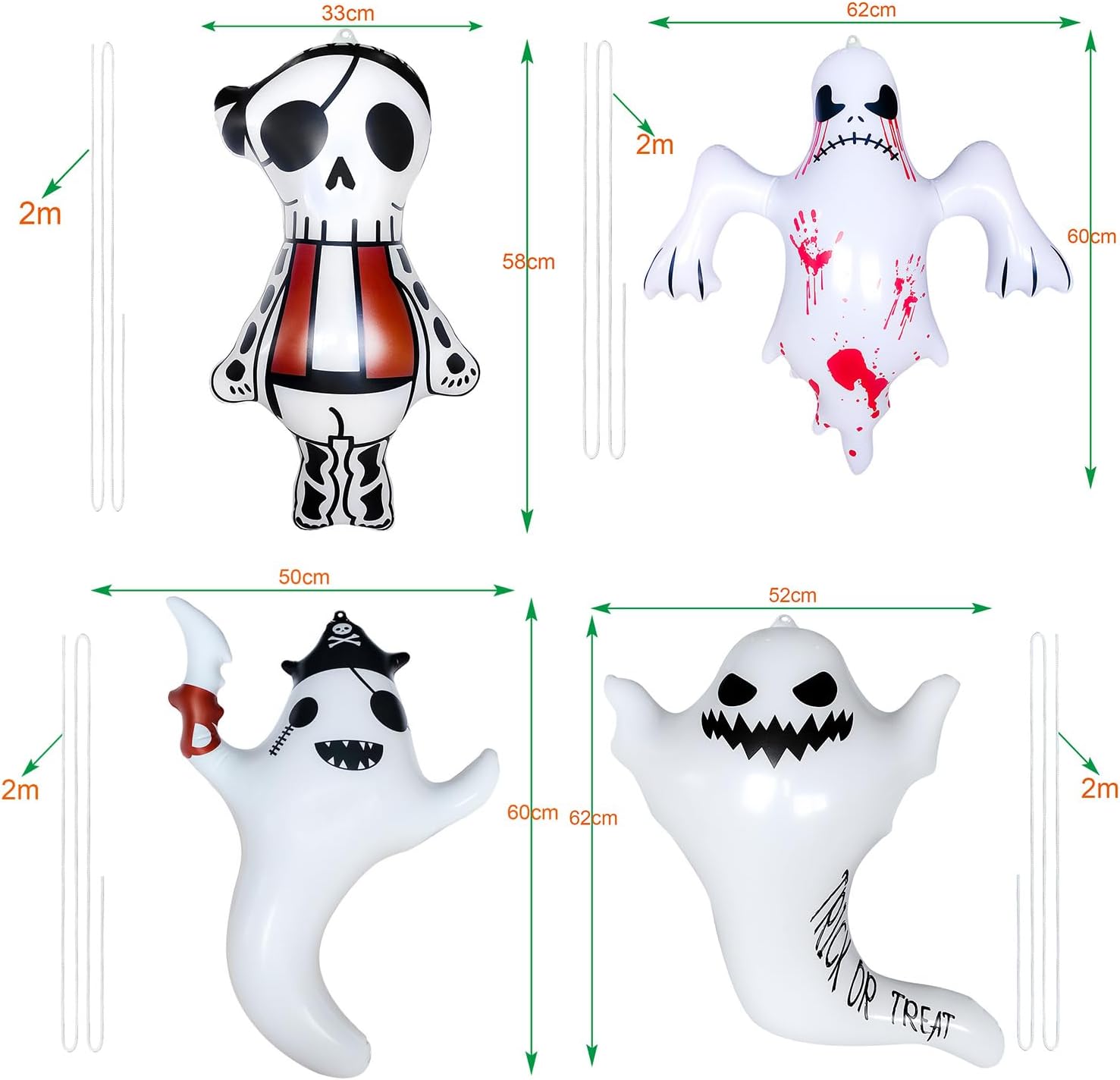Inflatable Halloween Ghost Decorations Outdoor Yard Haunted House Props