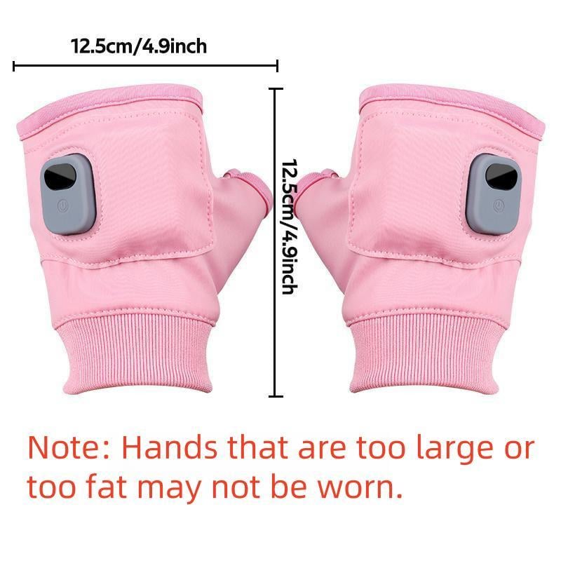 USB Adjustable heating gloves with digital display