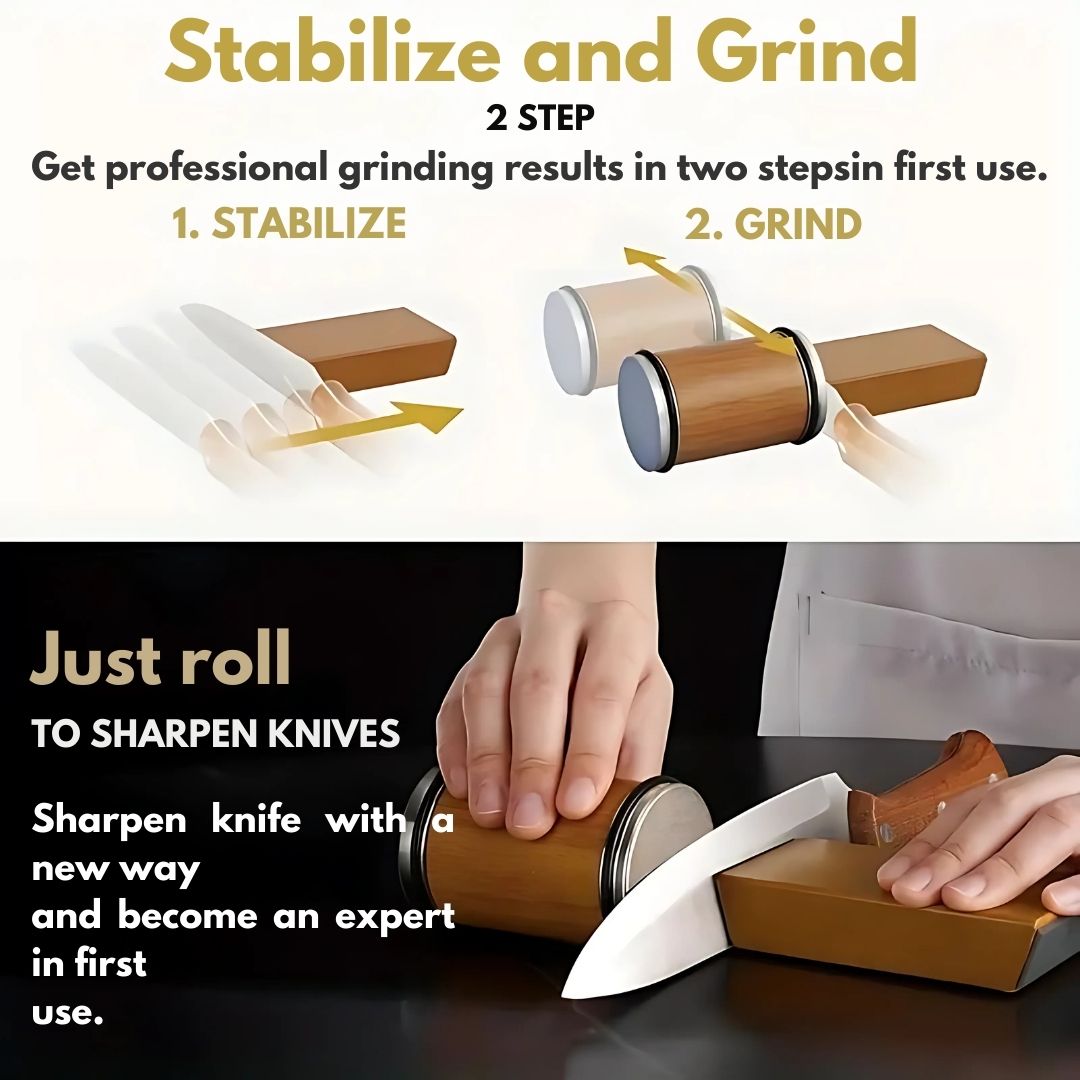 Rolling Knife-Sharpner Set