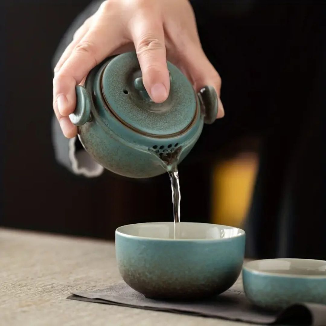 Handmade Ceramic Kung Fu Teapot Set