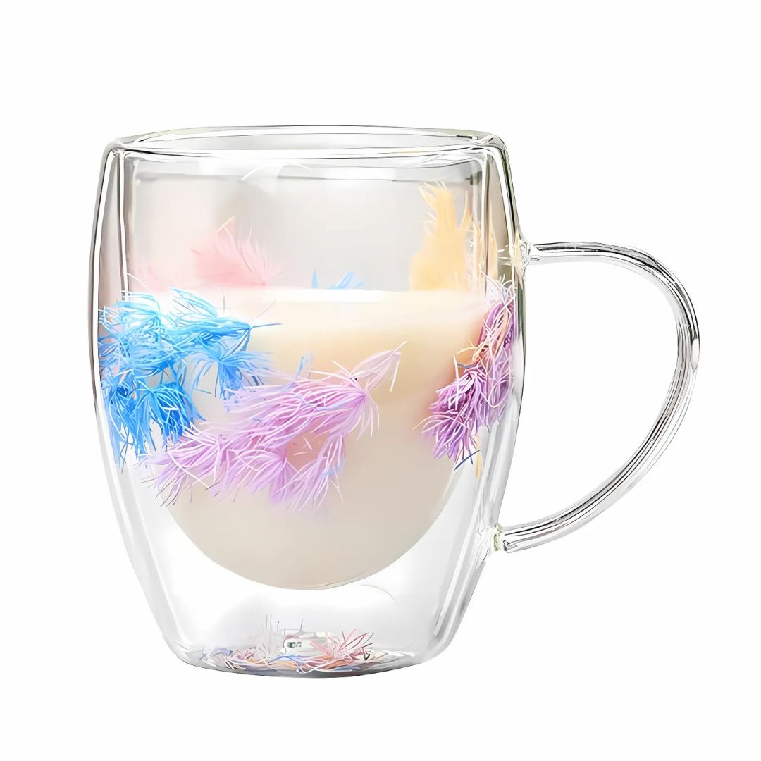 Coffee Mug with Dried Flowers