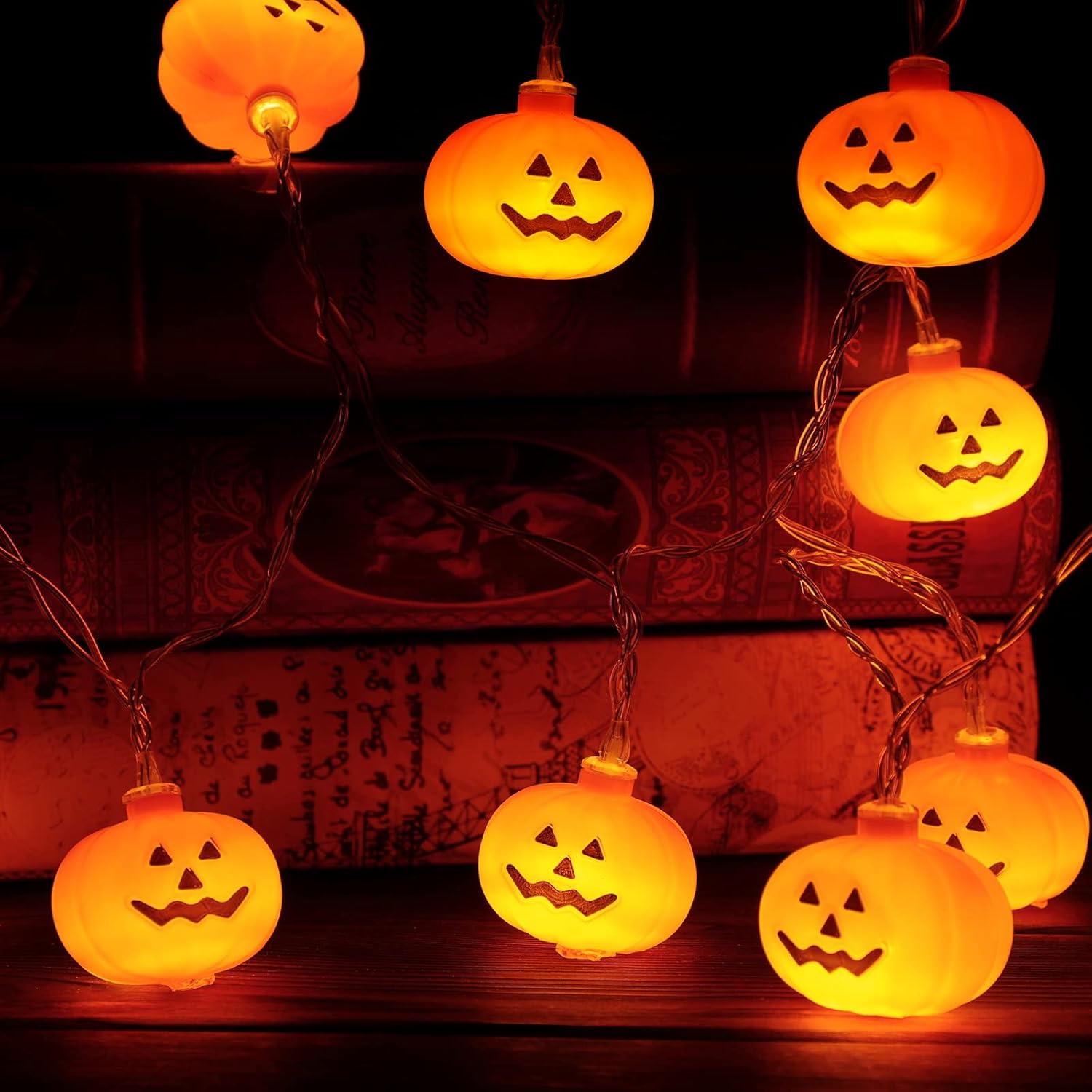 Halloween Pumpkin String Lights 3M 20 LED Battery Operated Waterproof