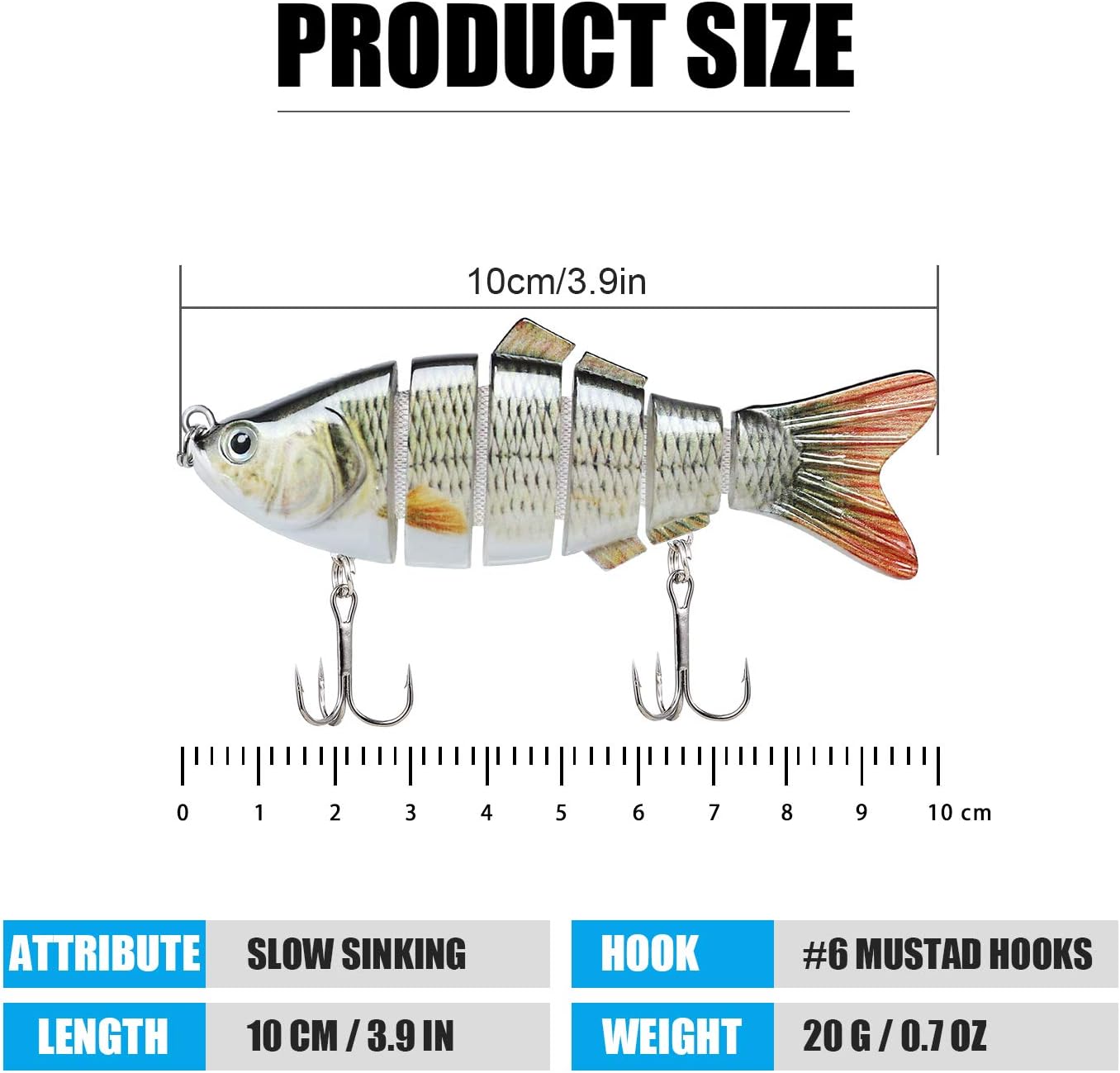 6-Segment Lifelike Fishing Lures