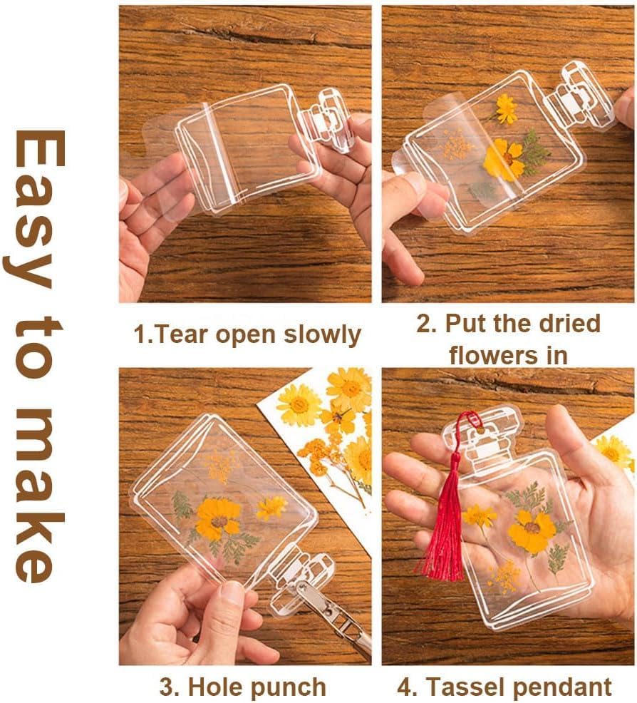 Woyuosn Transparent Dried Flower Bookmarks
