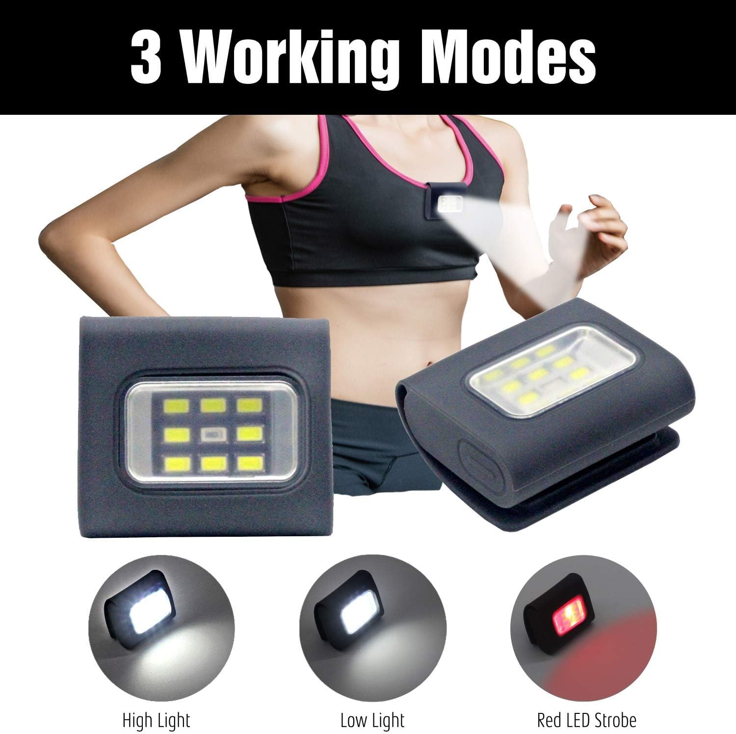 Outdoor Night Running Lights, 2 Packs