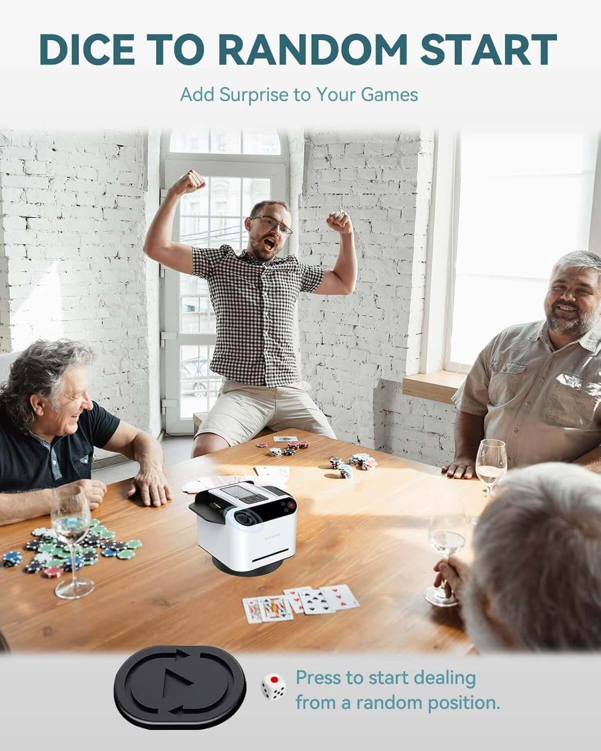 2-in-1 Automatic Card Shuffler & Dealer