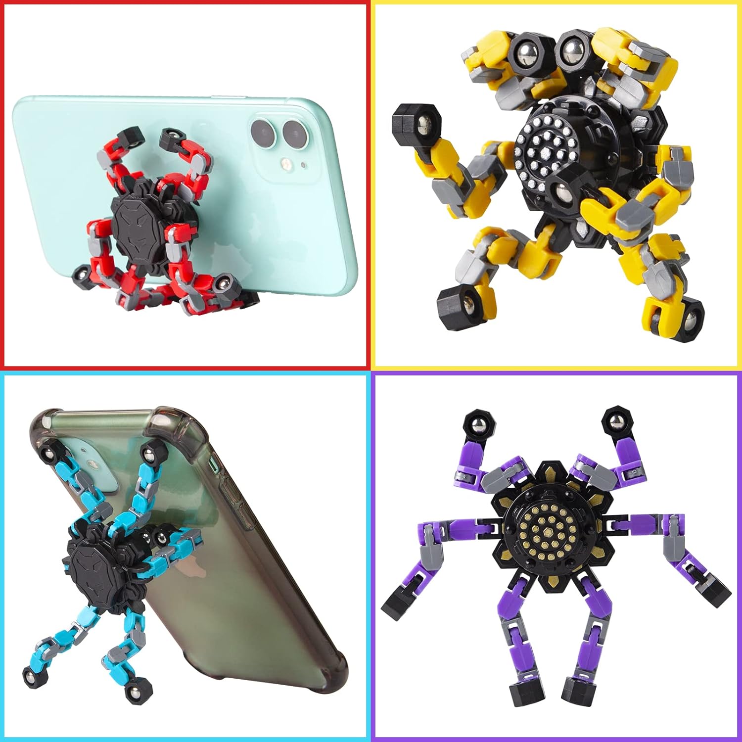 Transformable Fidget Spinners 4 Pcs