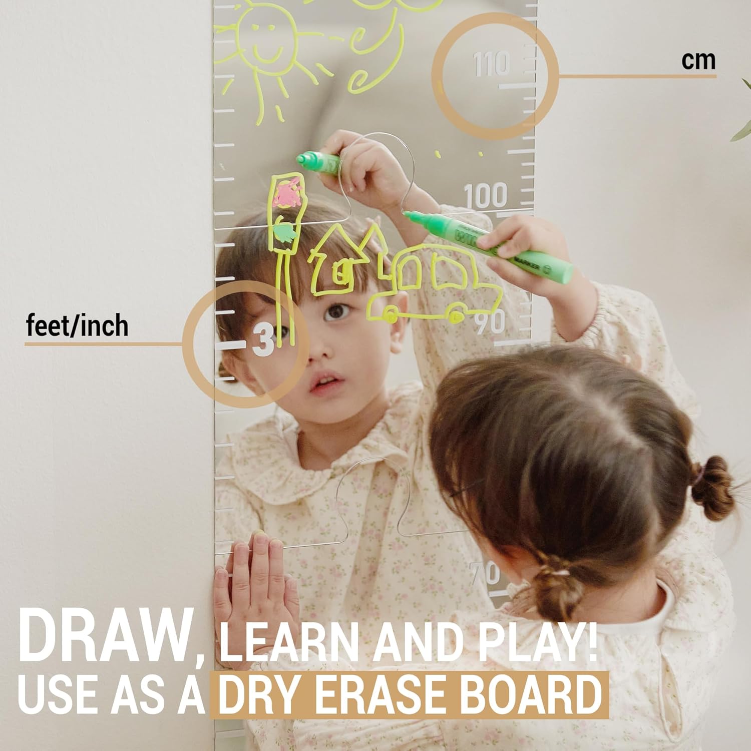 Montessori-Inspired Growth Chart Mirror