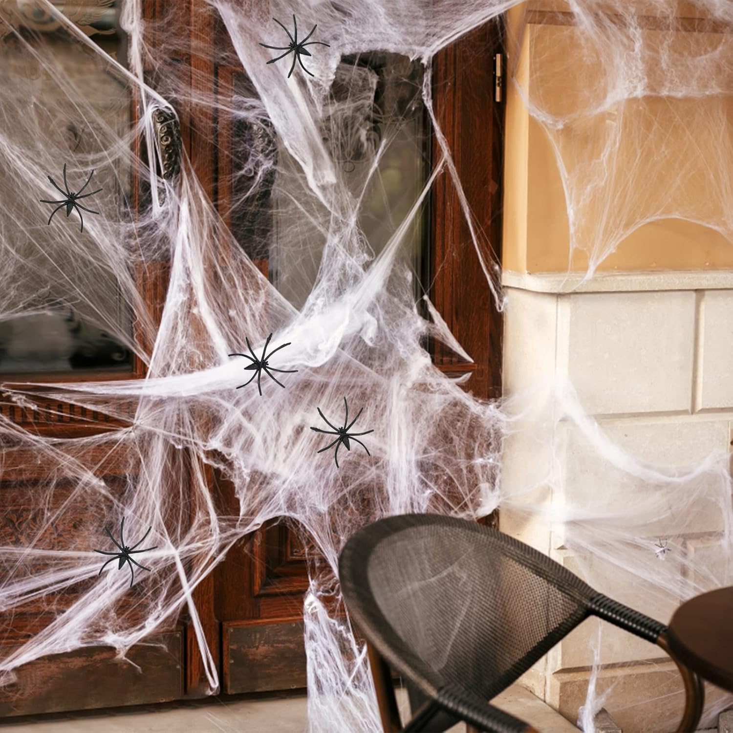 60g Halloween Spider Web Decoration with 30 Fake Spiders for Indoor Outdoor
