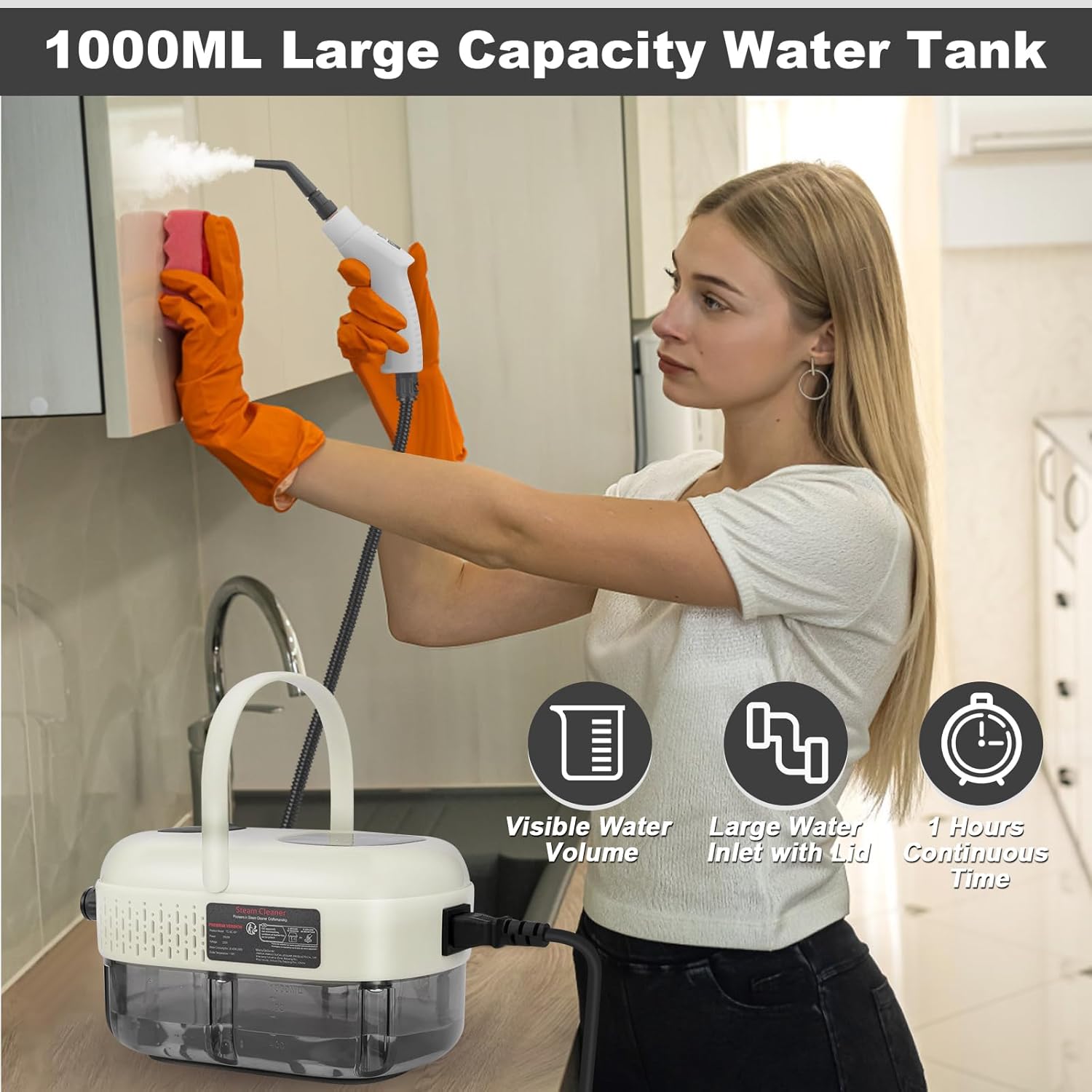 High-Efficiency Handheld Steam Cleaner