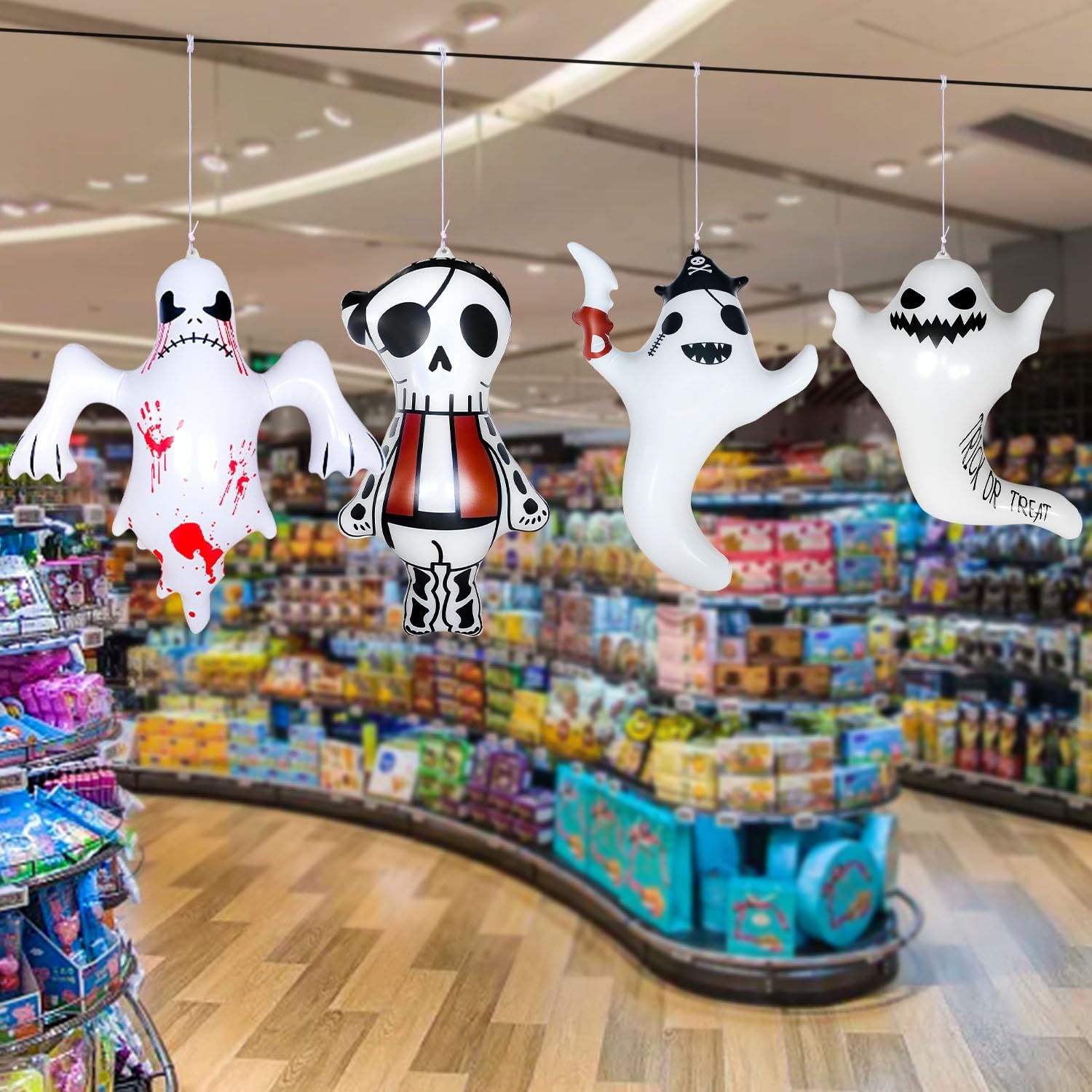 Inflatable Halloween Ghost Decorations Outdoor Yard Haunted House Props