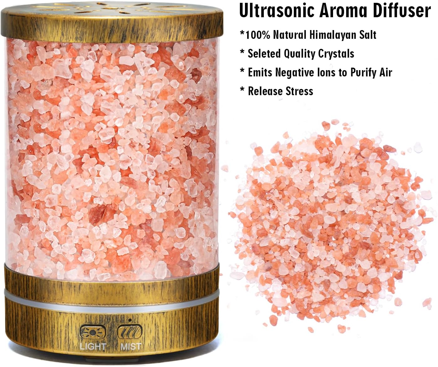 Aromatherapy Diffuser Himalayan Pink Salt Crystal