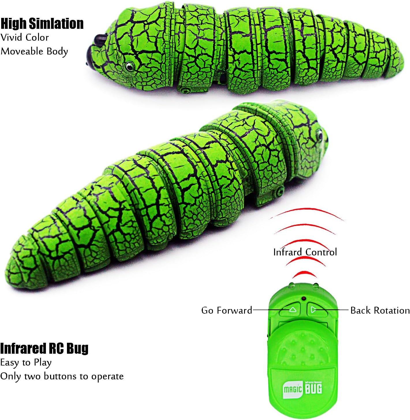 RC Crawling Worm – Realistic Remote Control Prank Bug