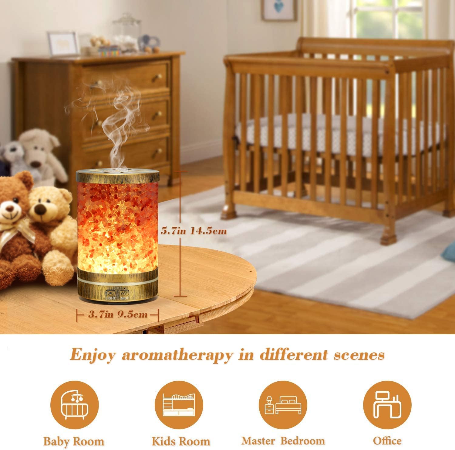 Aromatherapy Diffuser Himalayan Pink Salt Crystal