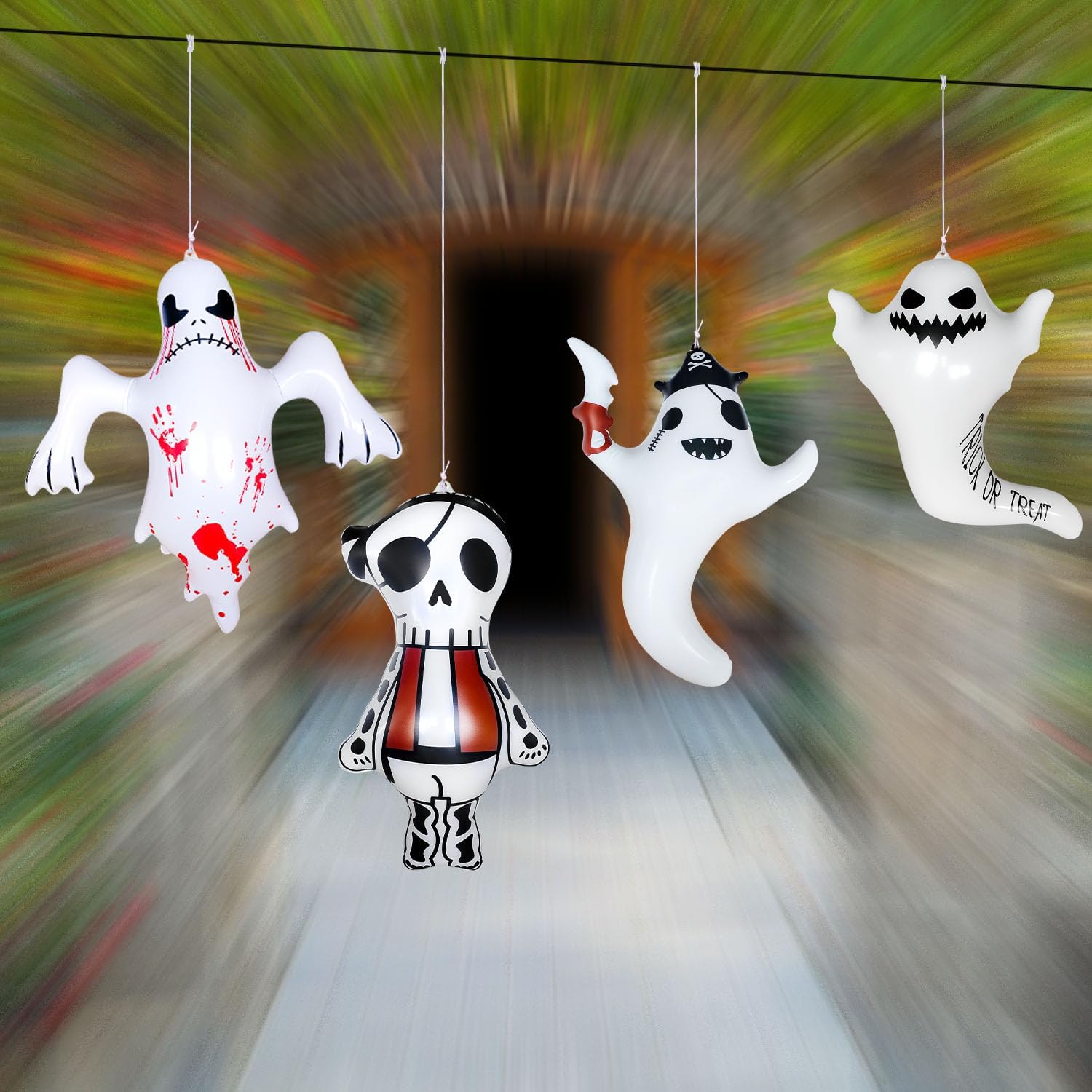 Inflatable Halloween Ghost Decorations Outdoor Yard Haunted House Props