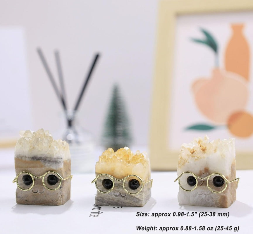 Hand-Carved Natural Crystal Hedgehog