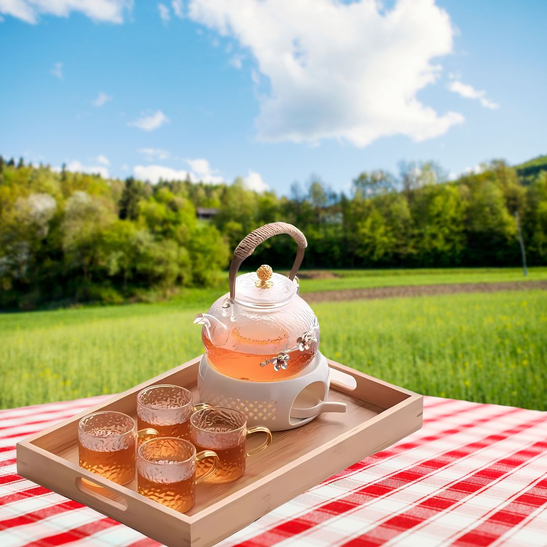 Chinese/Japanese Style Glass Tea Set