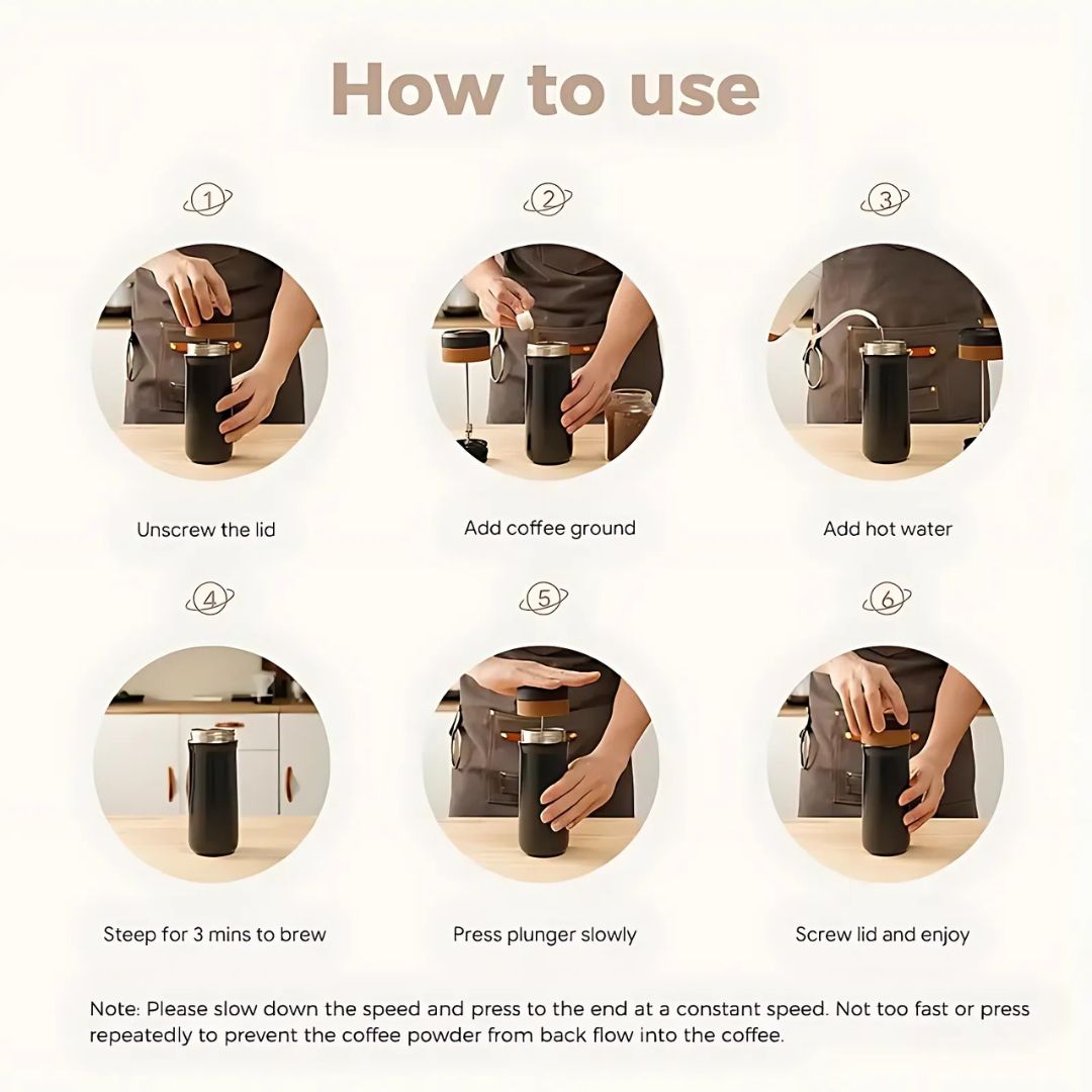 Portable French Press Coffee Maker