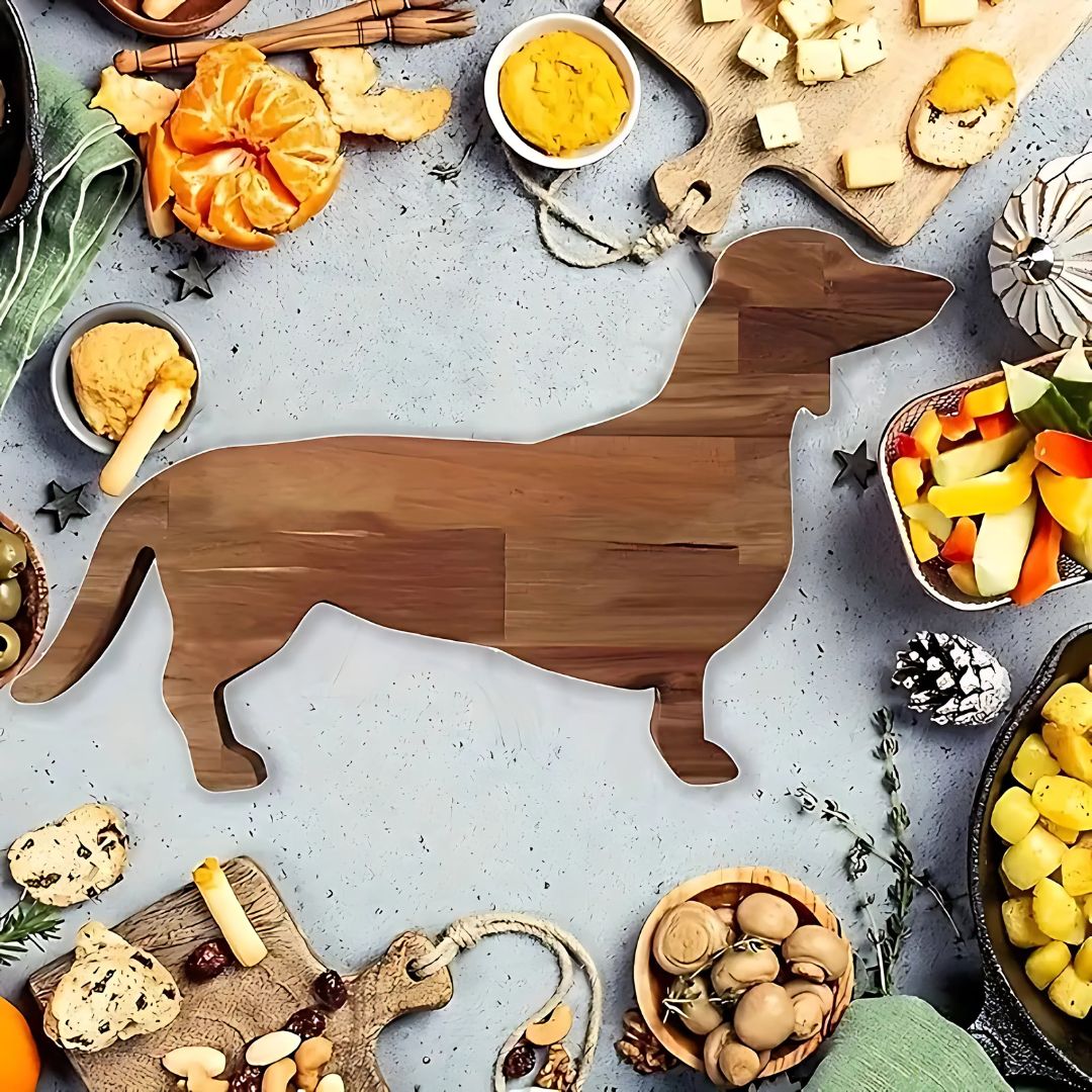 Wood Dachshund Serving Platter