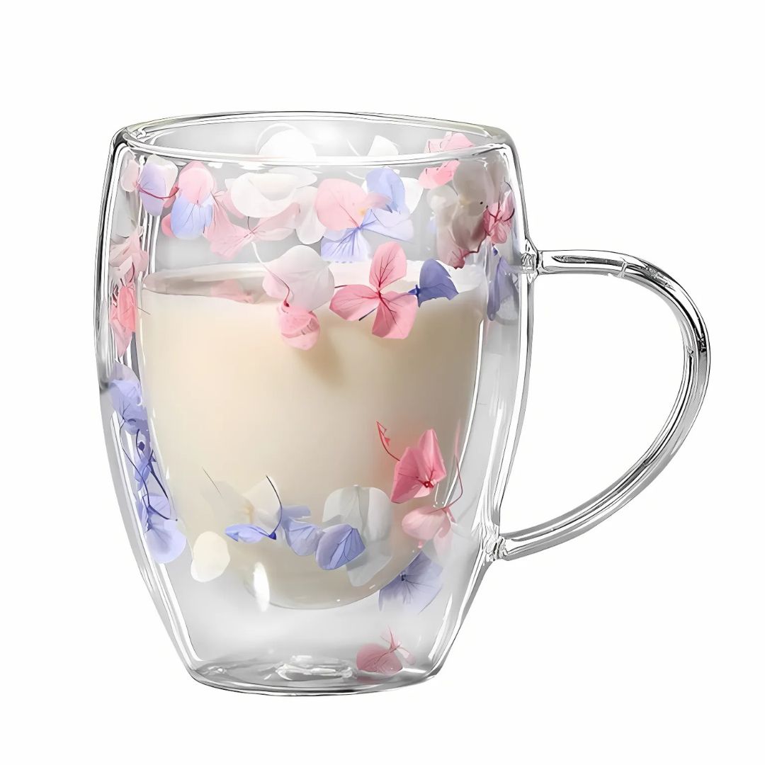 Coffee Mug with Dried Flowers