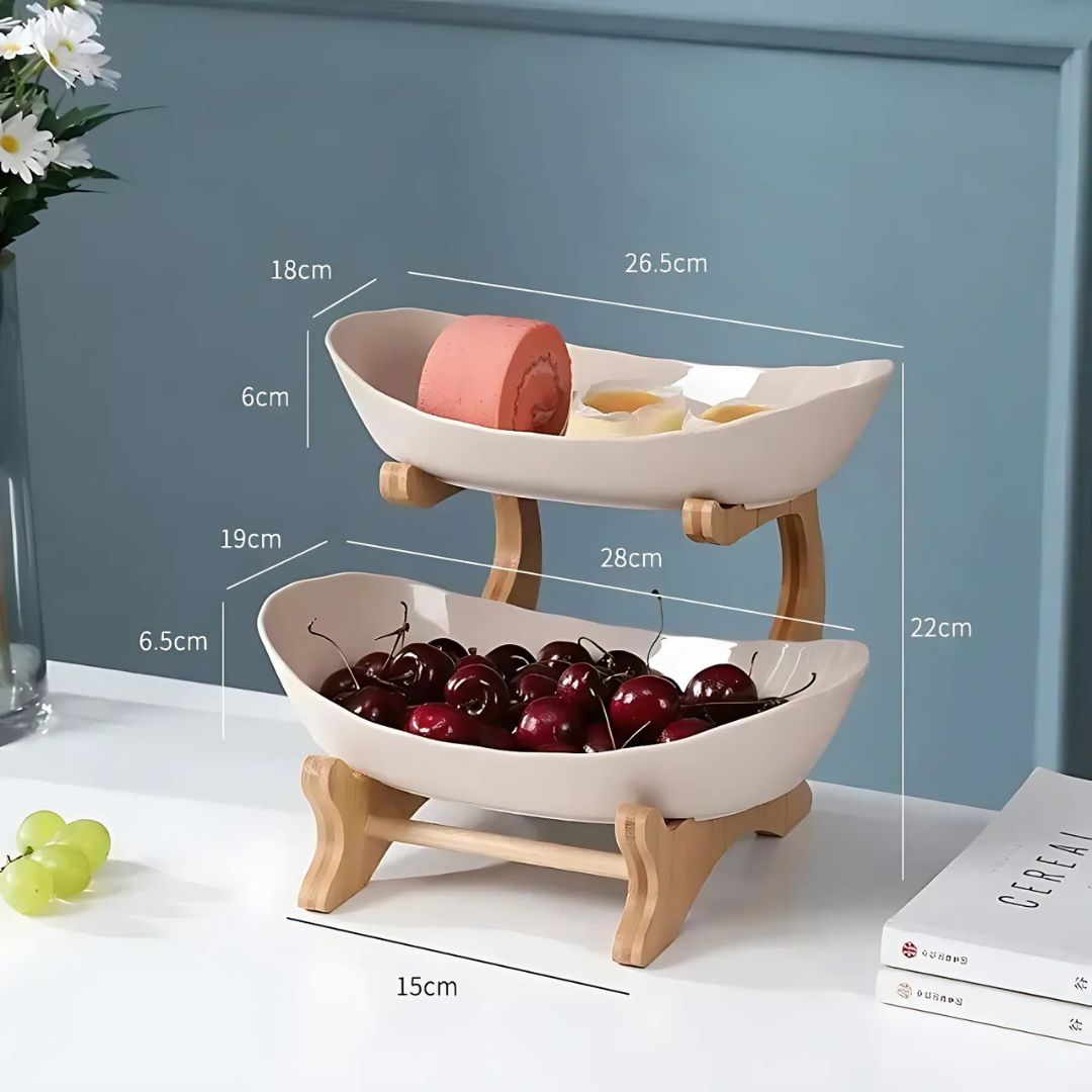 2 and 3 Tier Oval Fruit Bowl