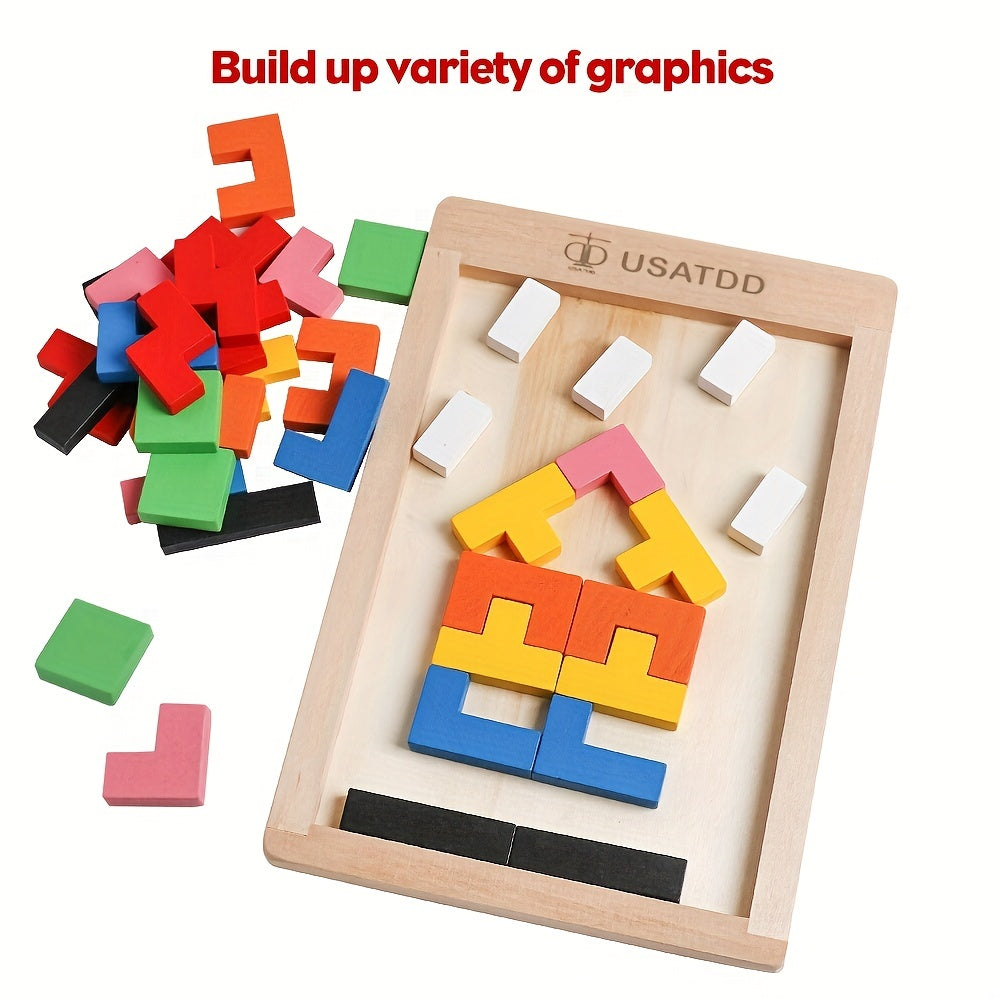 Wooden Tangram Puzzle Brain