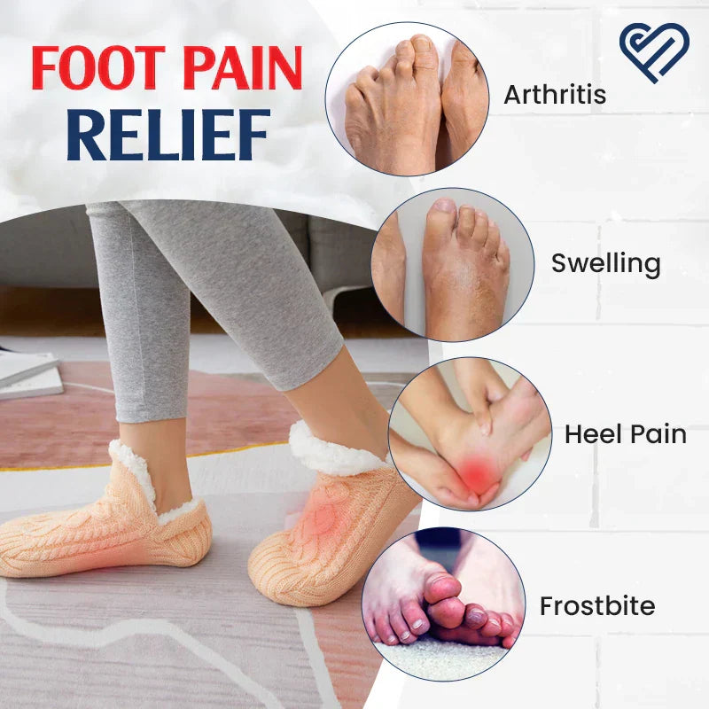 Fleece-Lined Non-Slip Thermal Slippers Socks