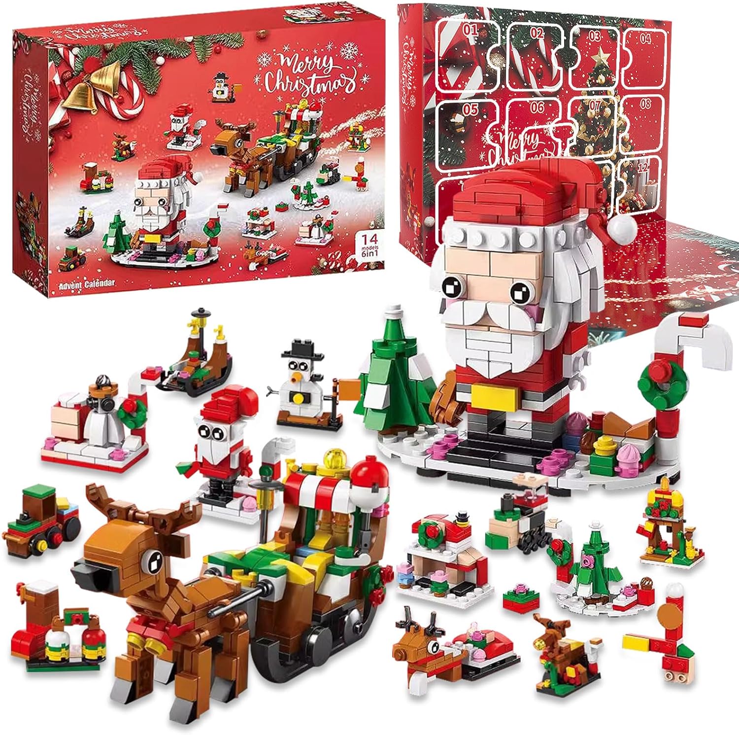 Christmas Advent Calendar Building Blocks Set