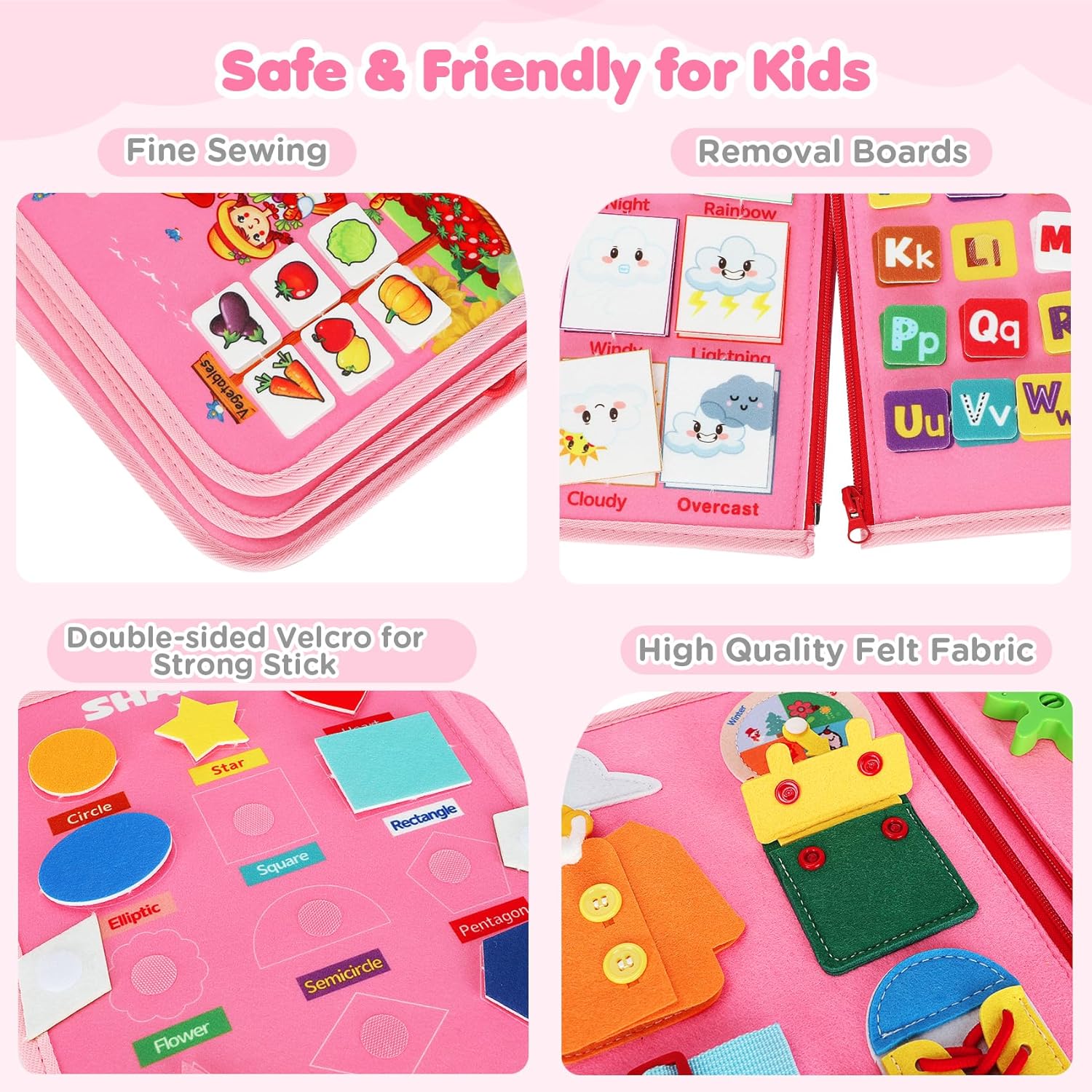 Busy Board - Montessori Toys for 1 2 3 4 Year Old