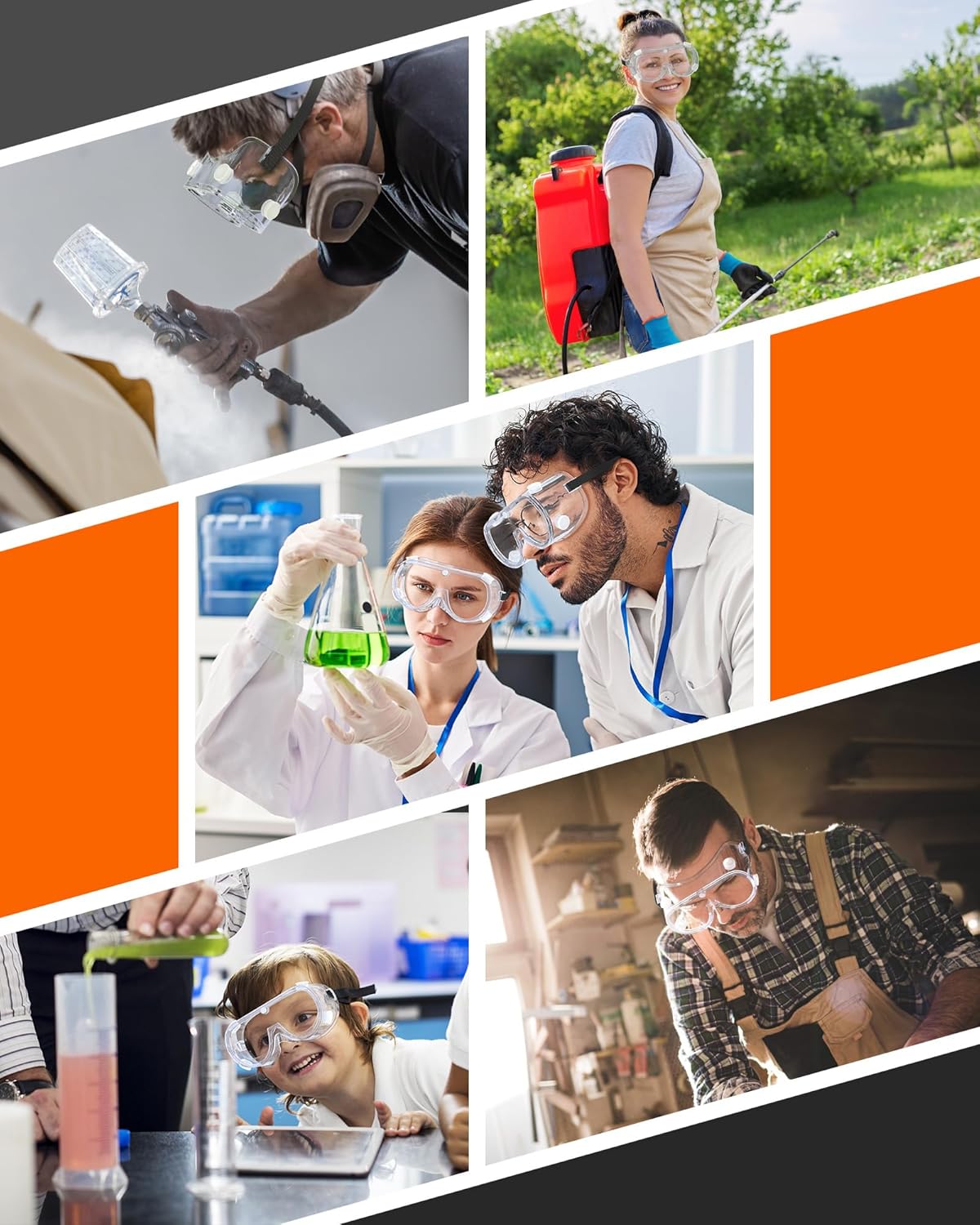 Anti-Fog Safety Goggles Over Glasses