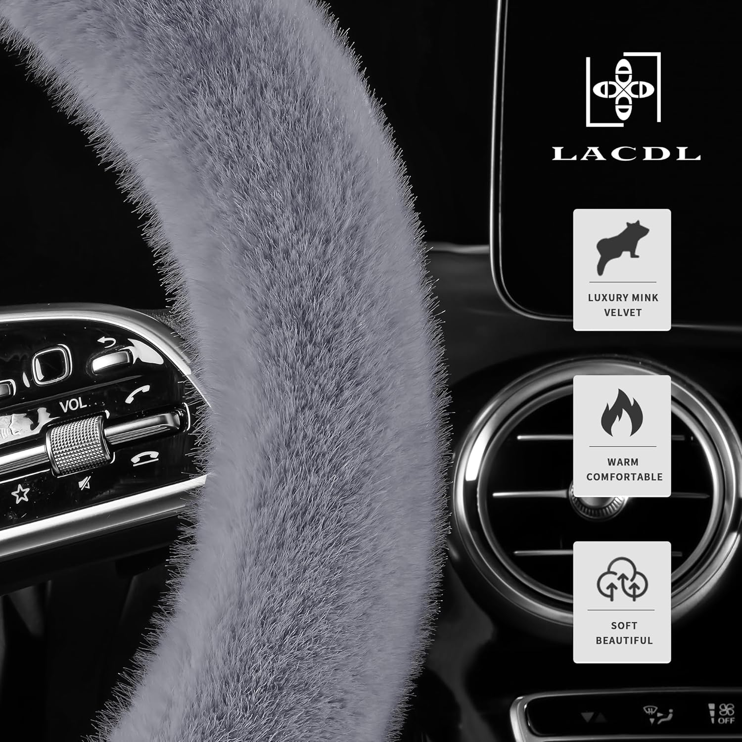 Premium Soft Plush Steering Wheel Cover