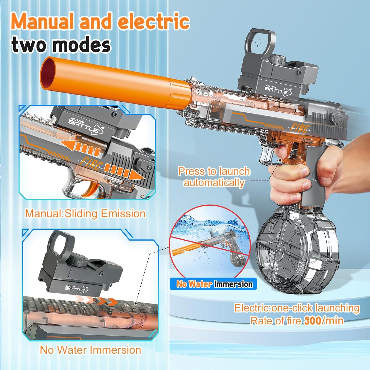 HydroBlitz Elite Electric Water Gun