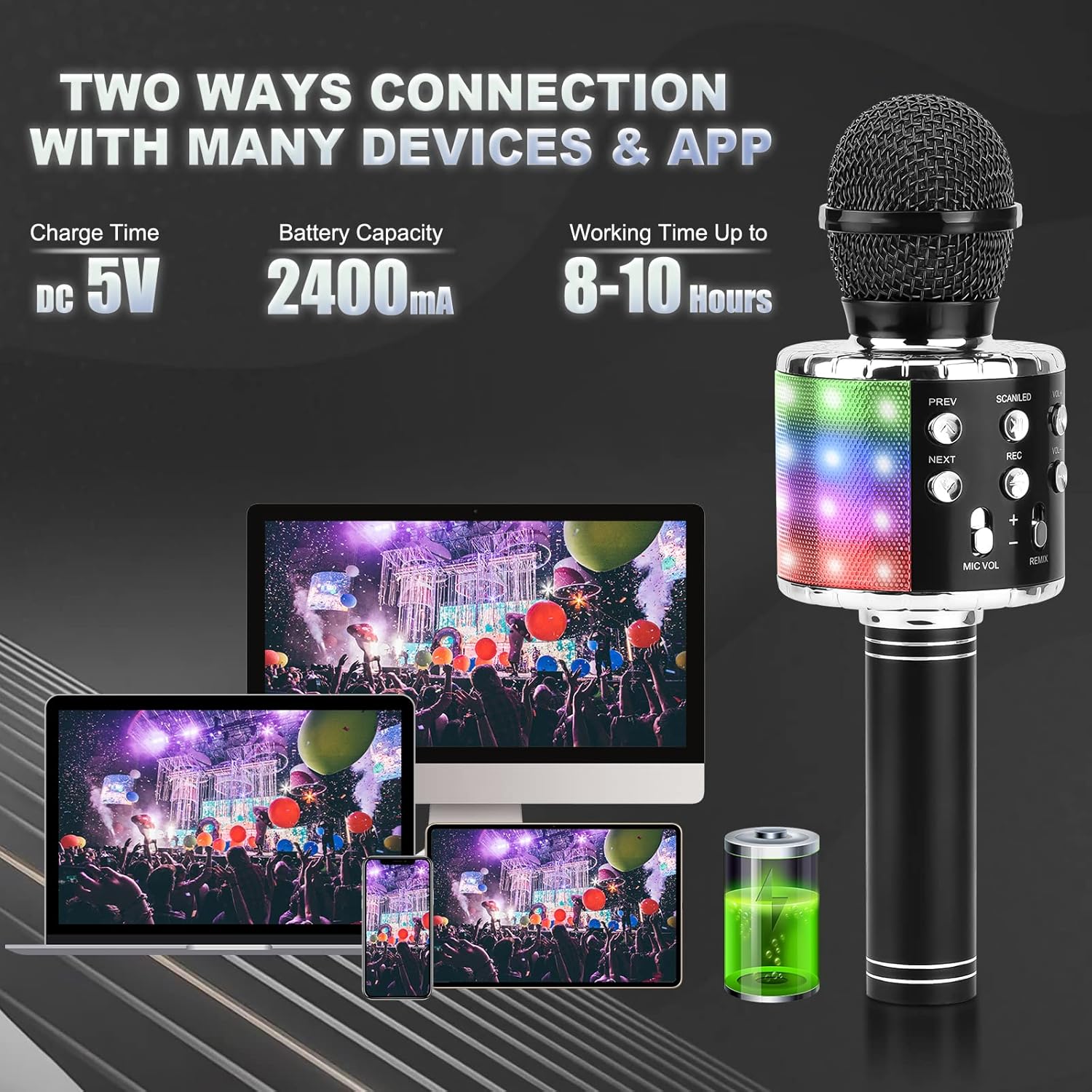 4 in 1 Karaoke Wireless Microphone