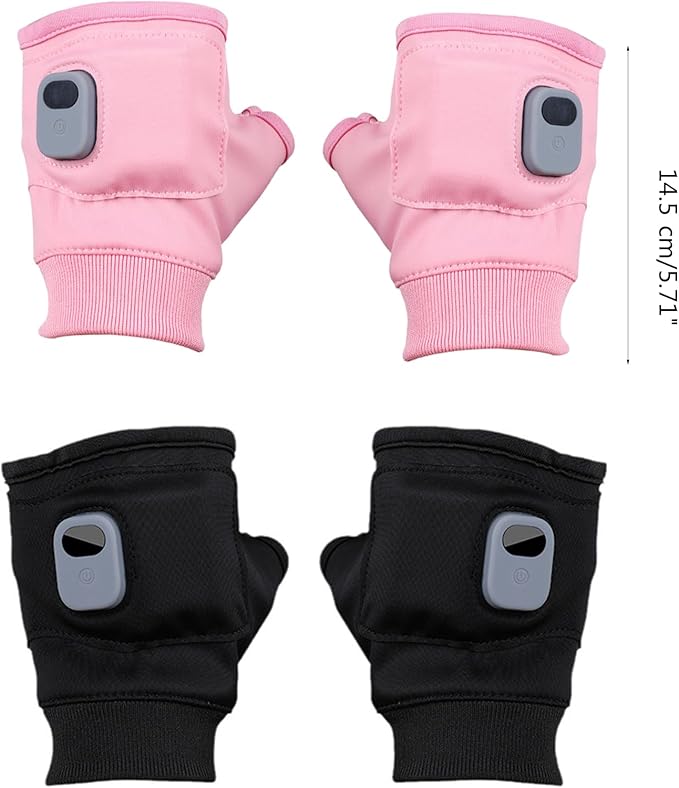 USB Adjustable heating gloves with digital display