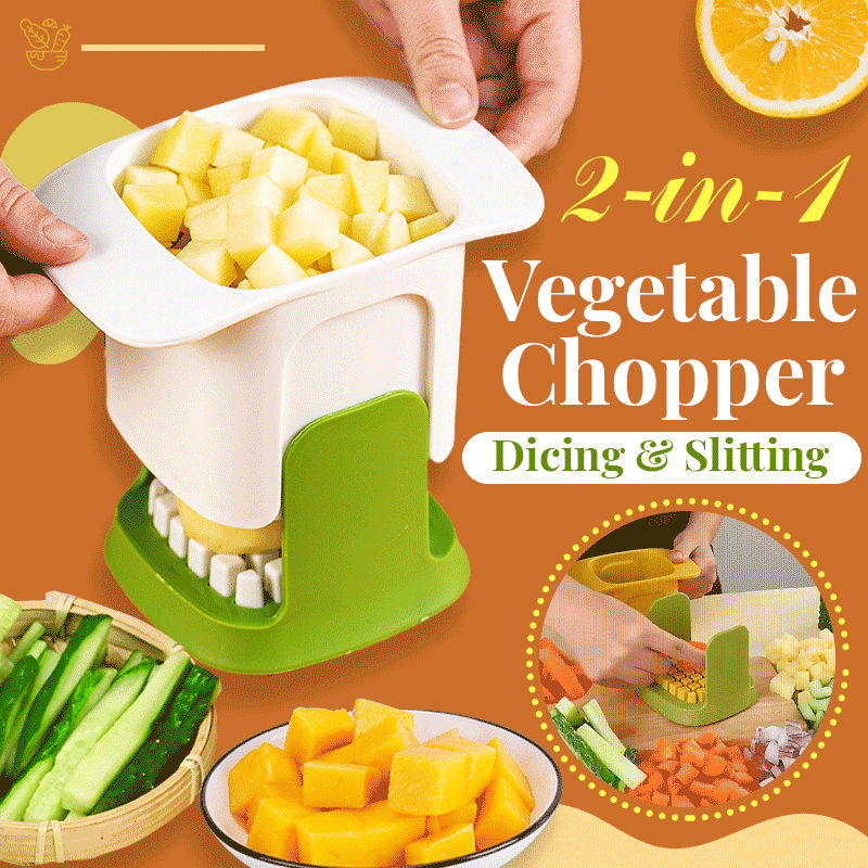 🔥2-in-1 Vegetable Chopper Dicing & Slitting( free shipping)
