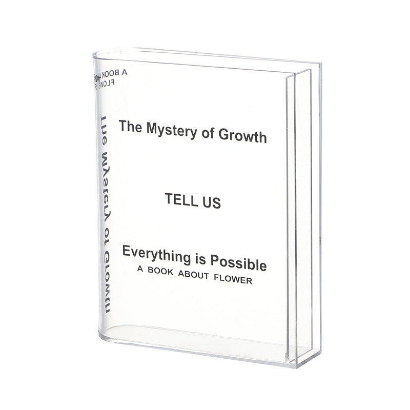 Acrylic Book Vase – Modern Decorative Flower Holder