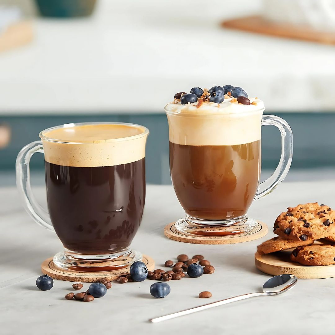 Large Glass Coffee Mugs with Handle