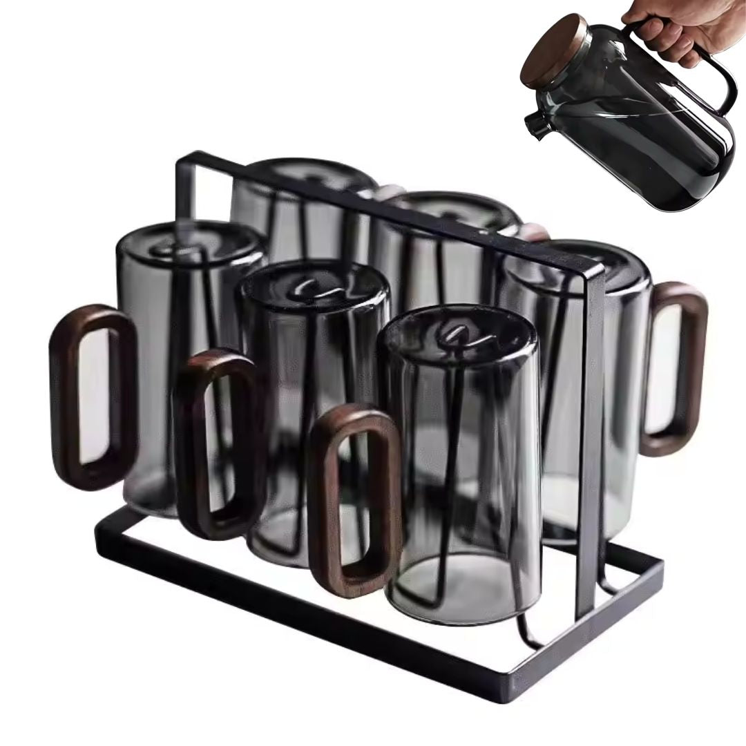 Nordic Walnut Glass Mug