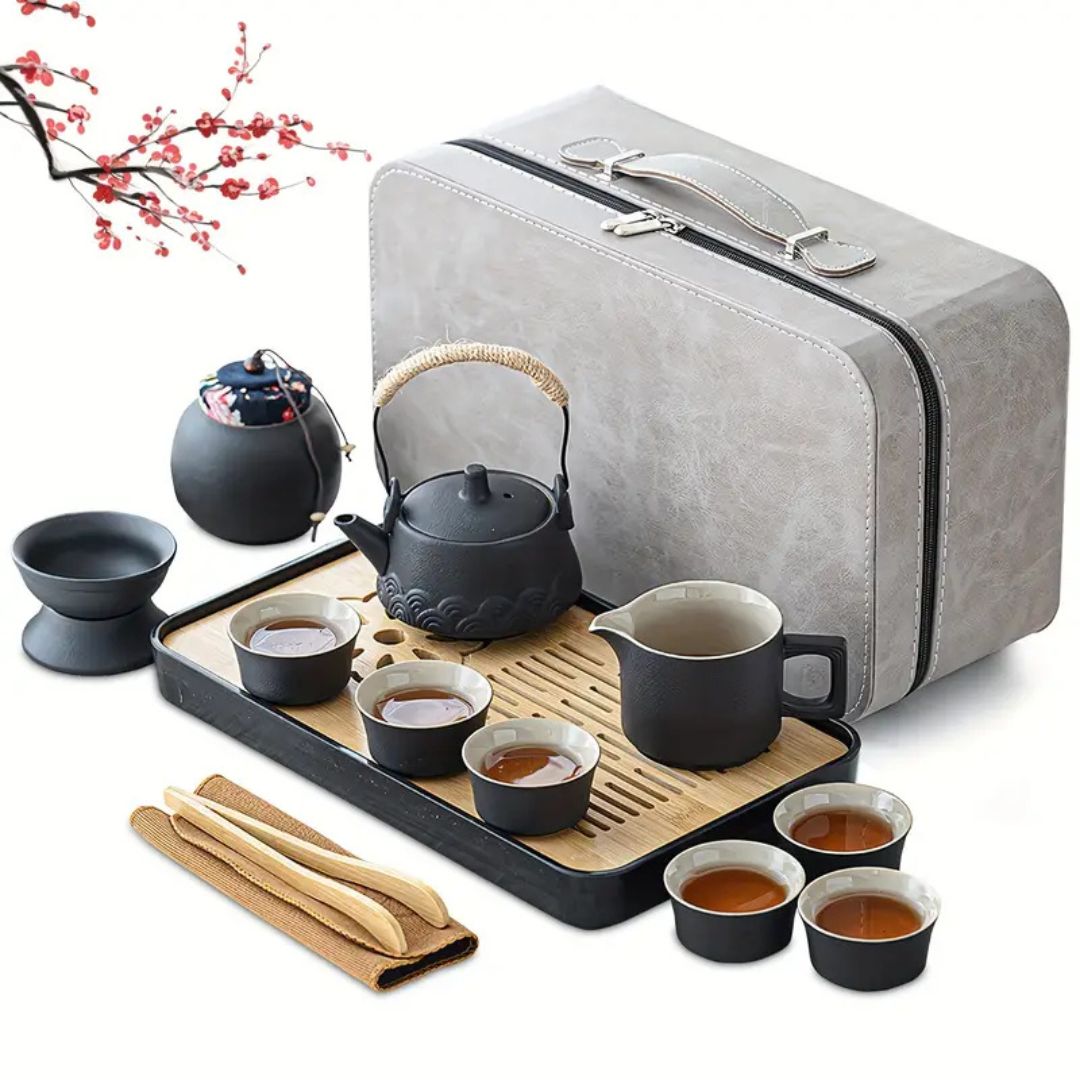 14-Piece Portable Travel Tea Set