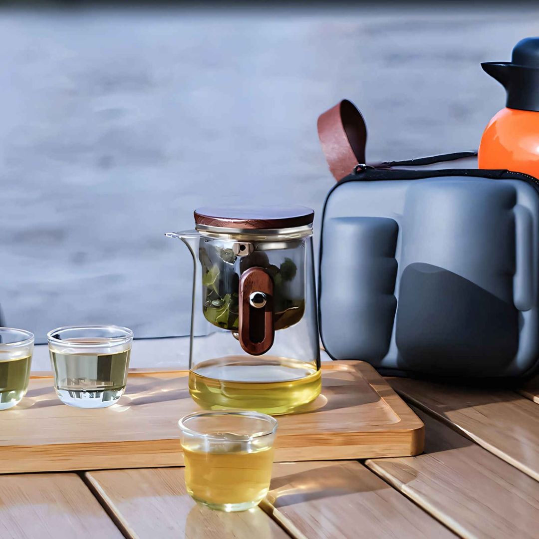 Travel Glass Tea Set