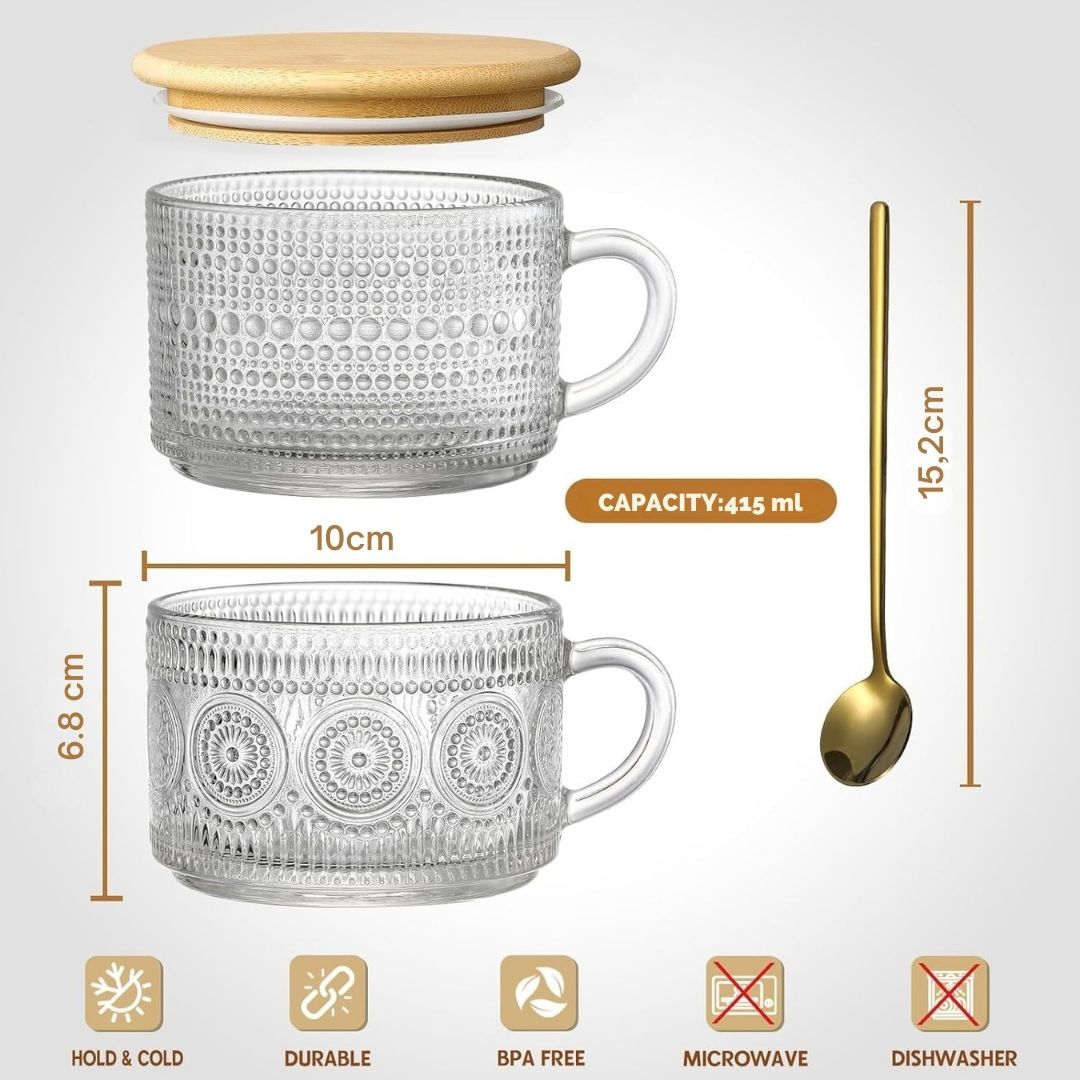 4pcs Set Vintage Coffee Mugs