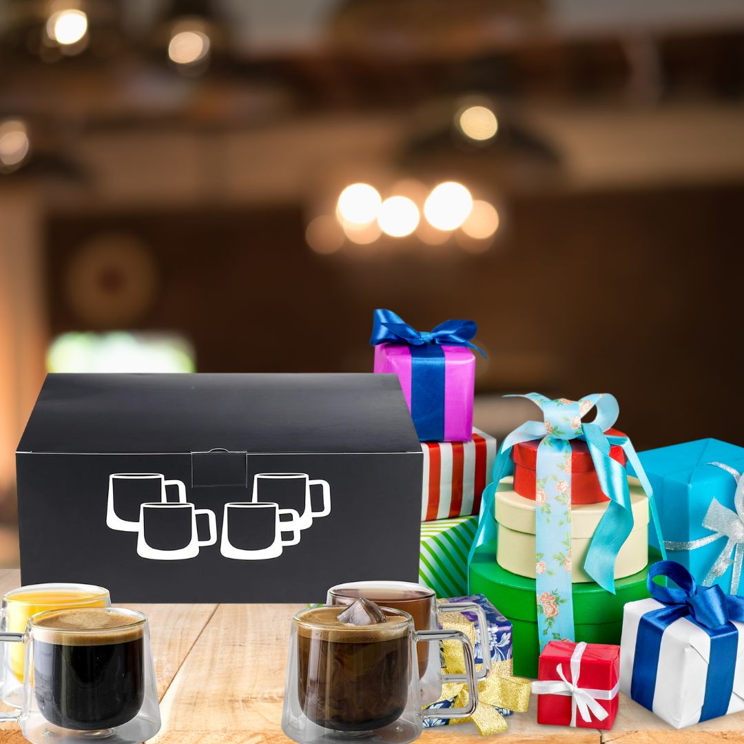 Double Walled Glass Coffee Drink Mug with Handle