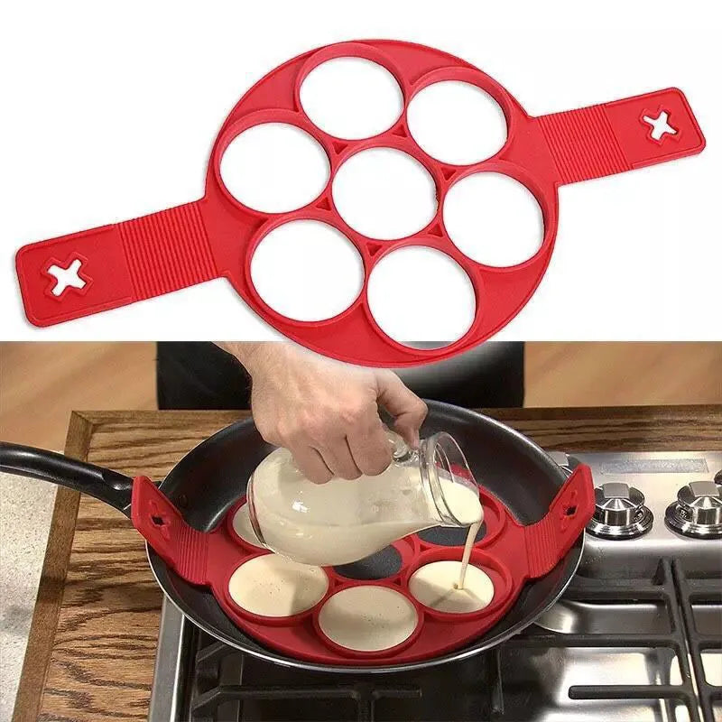 2-in-1 Silicone Pancake Mold – Easy and Fun Breakfast Maker