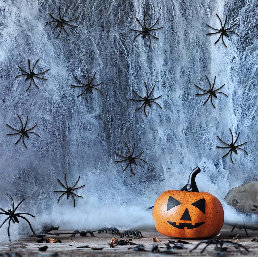 60g Halloween Spider Web Decoration with 30 Fake Spiders for Indoor Outdoor